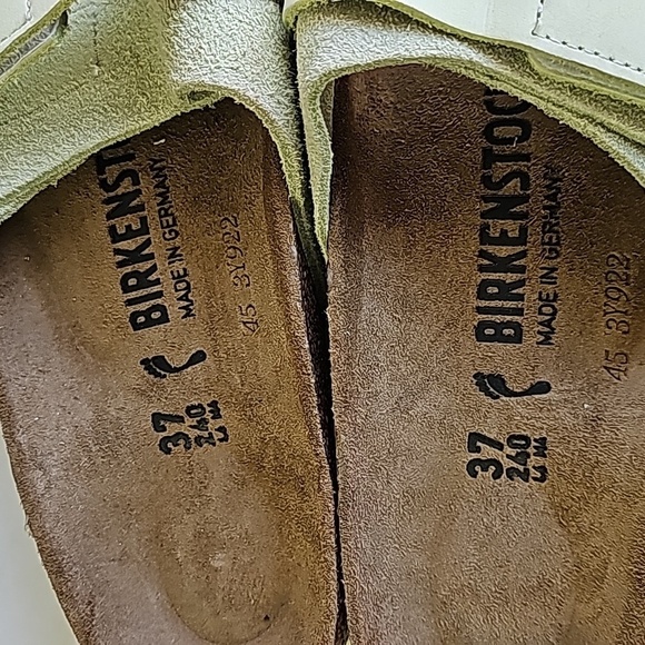 Birkenstock Oita Suede Green Leather Sandals